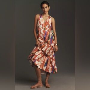 Hutch Stace Sleeveless Wrap Midi Dress Size Large